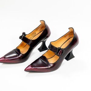 John Fluevog Black Burgundy Shoes